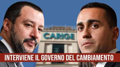 Carige, interviene il Governo del cambiamento.