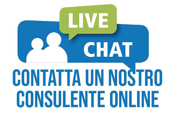 Contattaci con la chat online e ti risponderemo il prima possibile. 